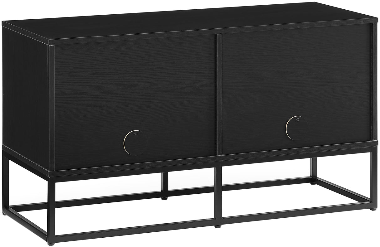 Crosley Furniture Enzo Medium Vinyl Record Storage TV Stand and Entertainment Center, Media Console, Black Crosley Furniture