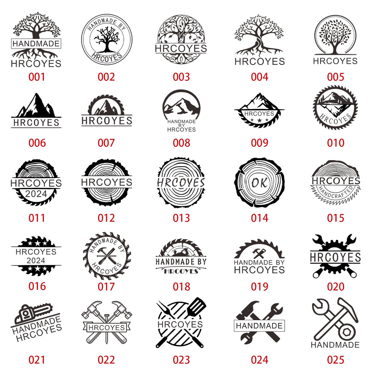 Custom Branding Iron Stamp for Wood and Leather - Personalised Logo Tool by HRCOYES (1.5x1.5 Inch) HRCOYES