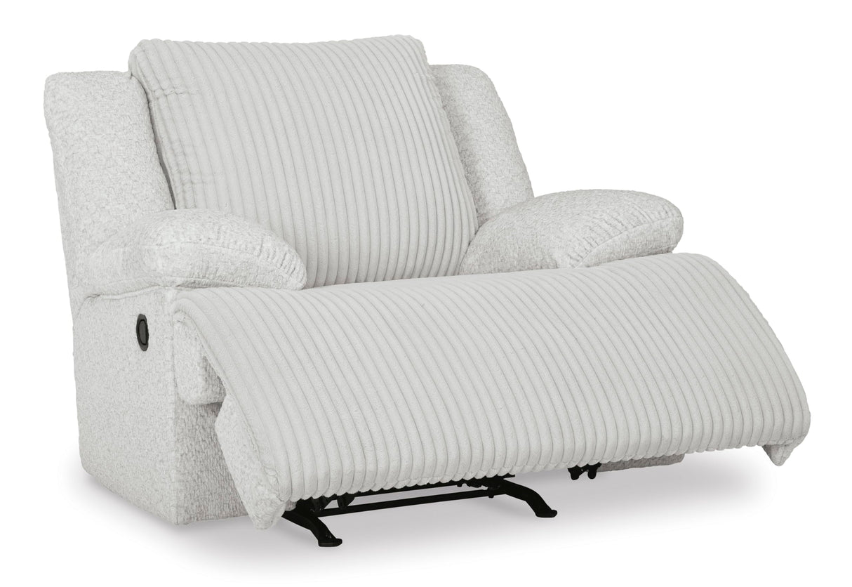 Signature Design by Ashley Top Tier Modern Indoor Upholstered Manual Rocker Recliner, White Signature Design by Ashley