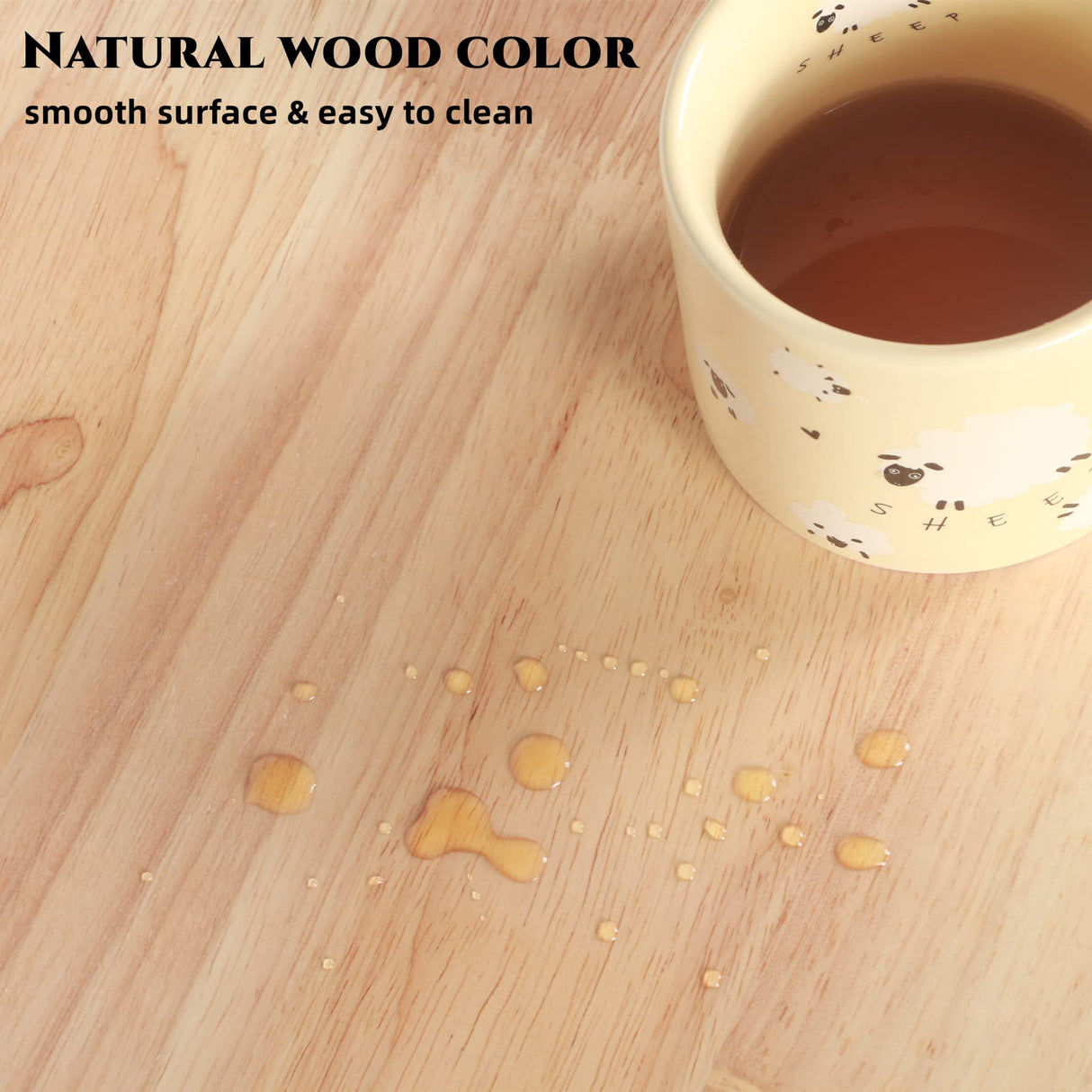 LUCKNOCK Side Table, 2-Tier Solid Wood End Table with Storage Shelf, Slim Nightstand Bedside Table for Small Spaces, Bedroom, Living Room, Entryway, Farmhouse, No-Tool Assembly. LUCKNOCK