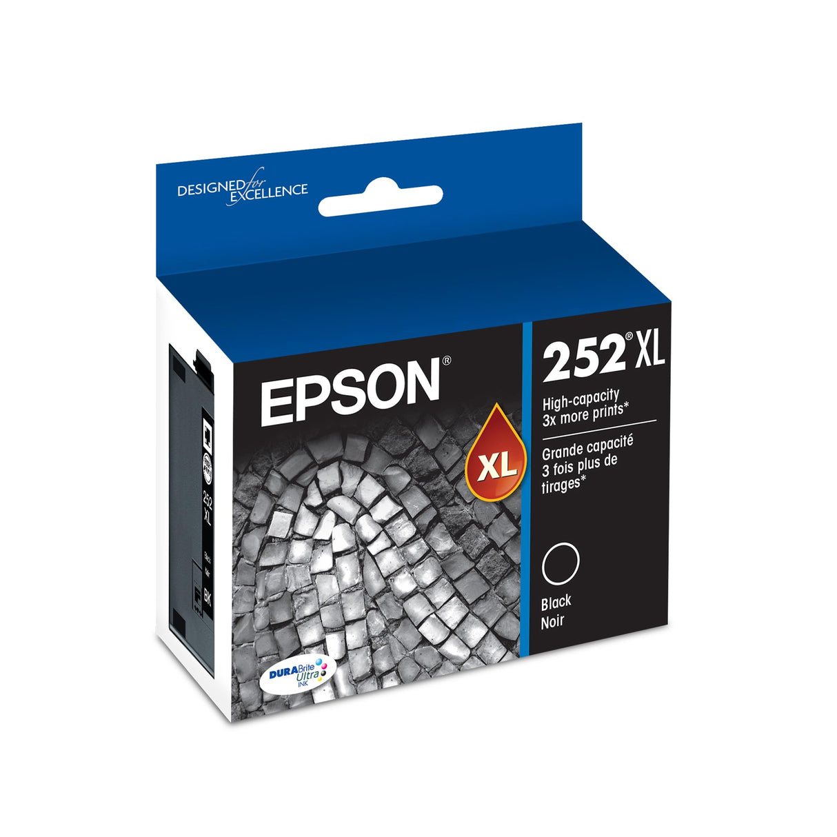 EPSON 252 DURABrite Ultra Ink High Capacity Black Cartridge (T252XL120-S) Works with WorkForce WF-3620, WF-3640, WF-7110, WF-7610, WF-7620, WF-7710, WF-7720, WF-7210 Epson
