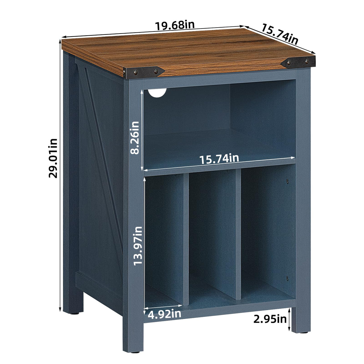 Joaxswe Record Player Stand with Vinyl Record Storage,Navy Blue Record Player Table Holds up to 160 Albums,Large Wood Turntable Stand Cabinet Dispaly Shelf for Living Room,Bedroom,Office Joaxswe