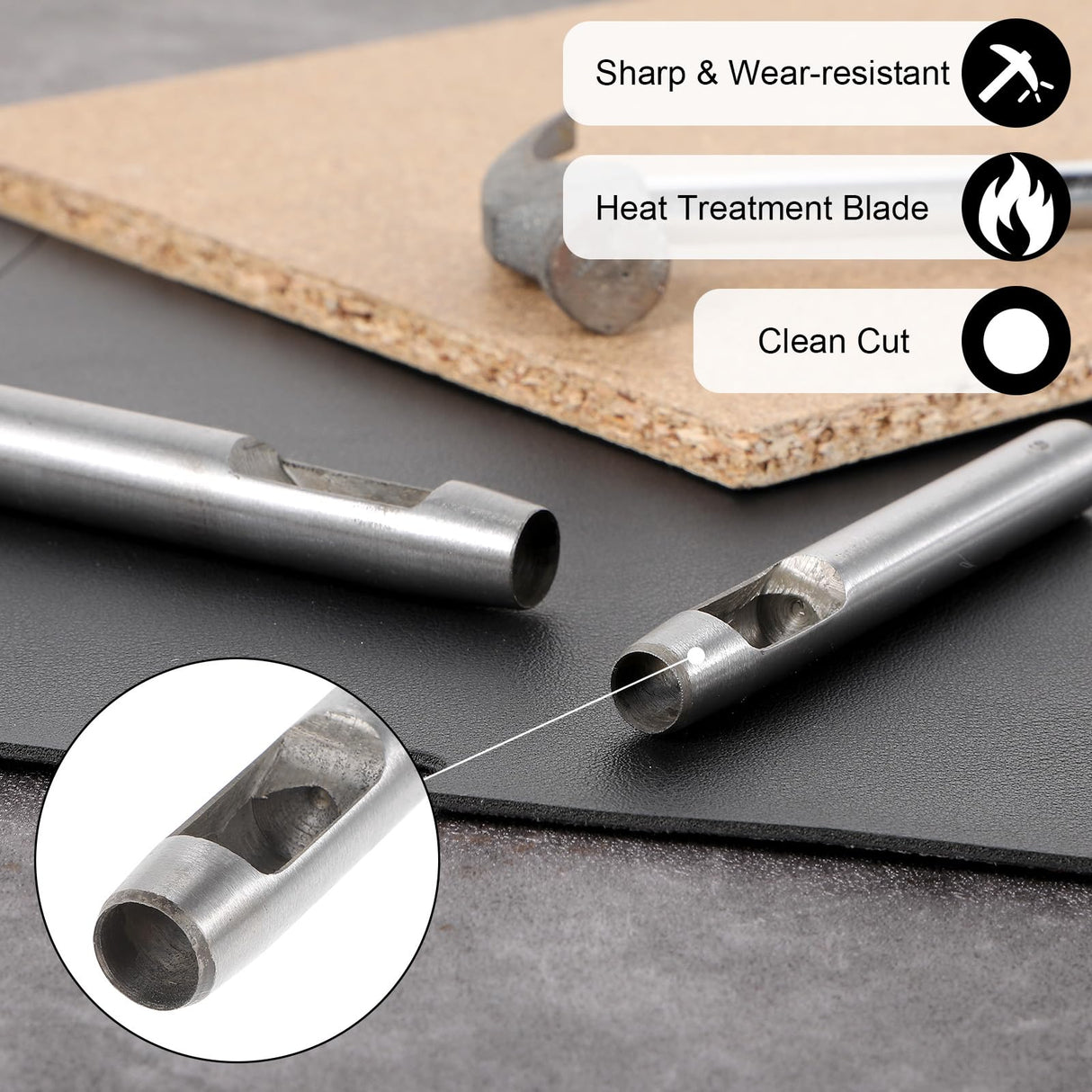 Leather Hole Punch Tool, 22pcs Circle Hole Punch Set - 0.5-12mm for Watch Bands, Belts, Canvas, Paper, Plastic, Leather Working DIVINA VITAE