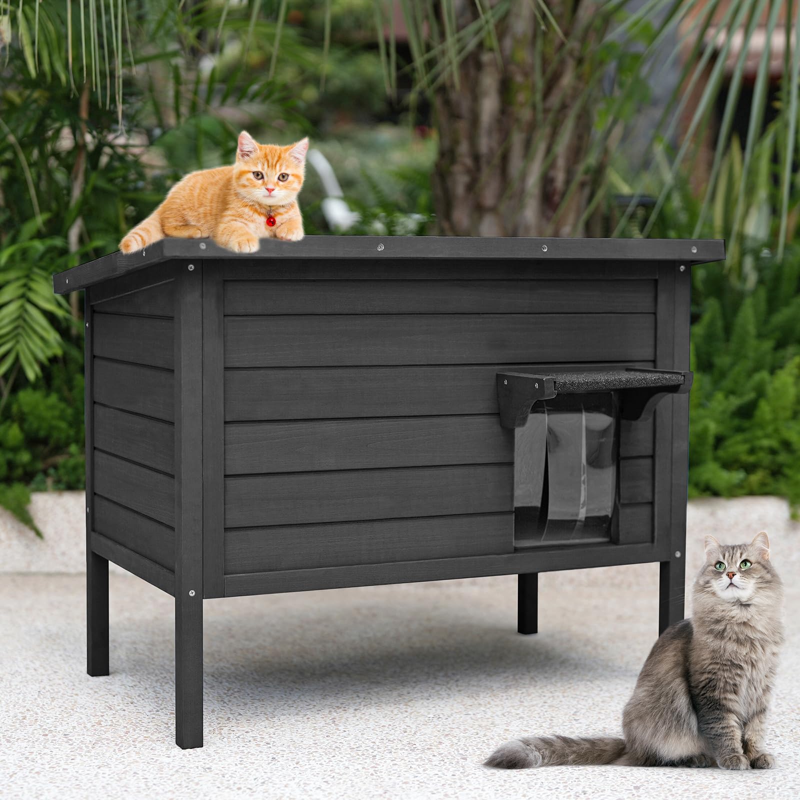 Insulated cedar cat house best sale