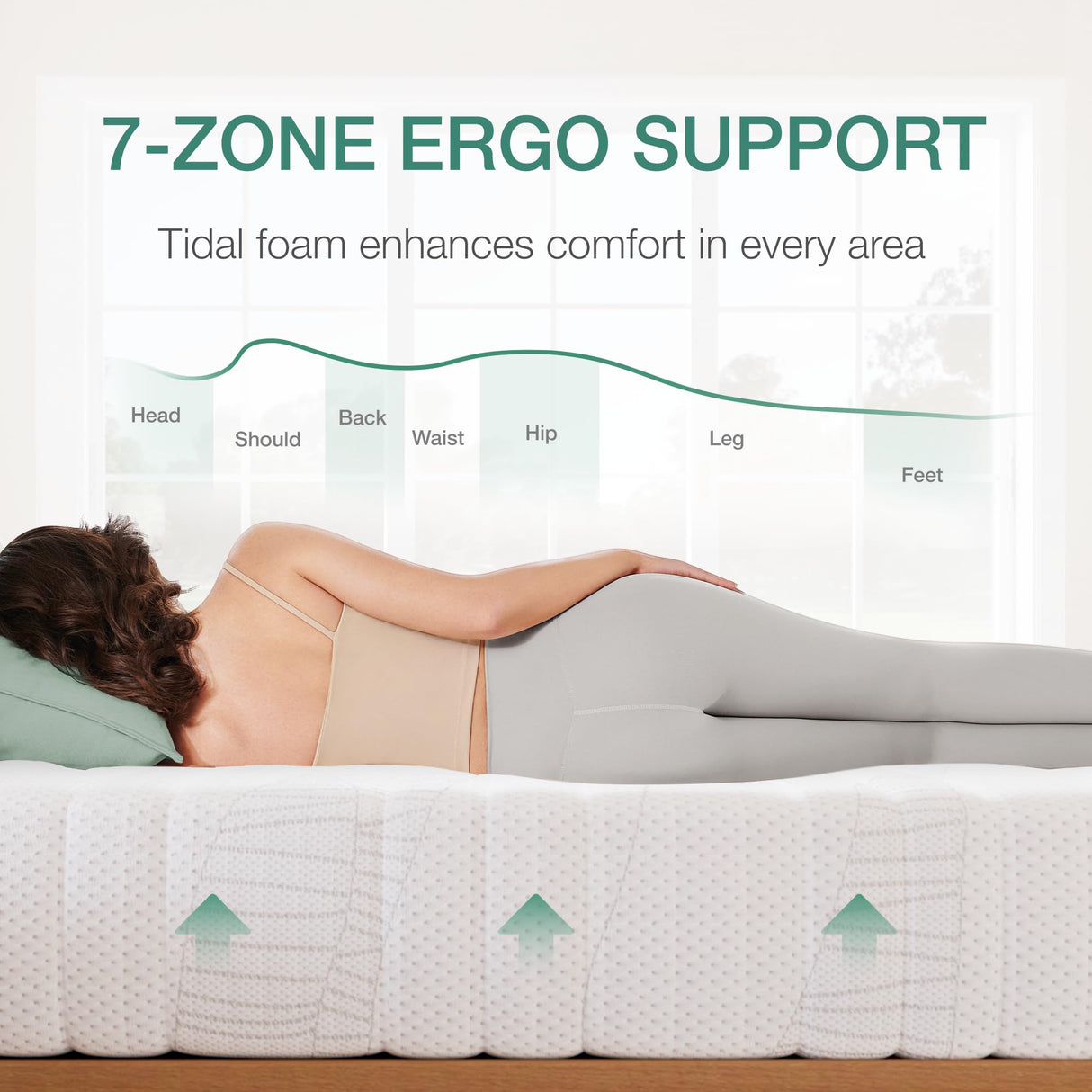 Novilla 14 Inch Queen Size Mattress in a Box with Advanced Cooling Gel Memory Foam Bed with Advanced Charcoal Support Medium-Firm Pressure Relief with Motion Reduction & Triple-Zone Support Novilla