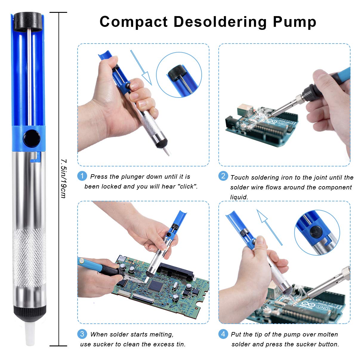 Soldering Iron Kit, Adjustable Temperature 13-in-1 60W Soldering Tool, Solder Kit Electronics with ON/Off Switch, 5 Soldering Tips, Solder Sucker, Stand, Tweezers, Solder Wire, Wire Cutter, Carry Bag KLARYTYMA