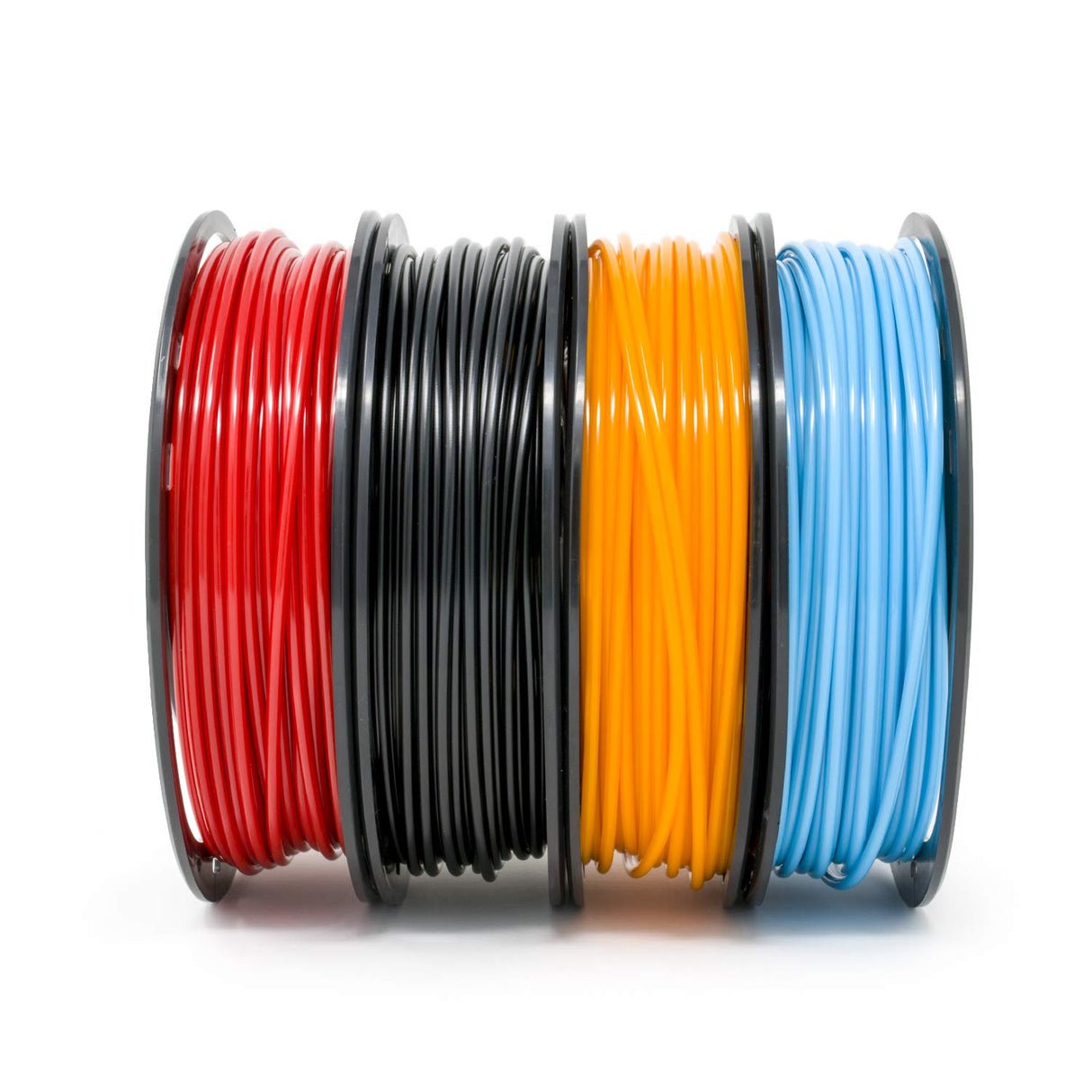 Gizmo Dorks Low Odor ABS 3D Printer Filament 1.75mm 200g Sample Pack - Black, Sky Blue, Orange, Red Gizmo Dorks