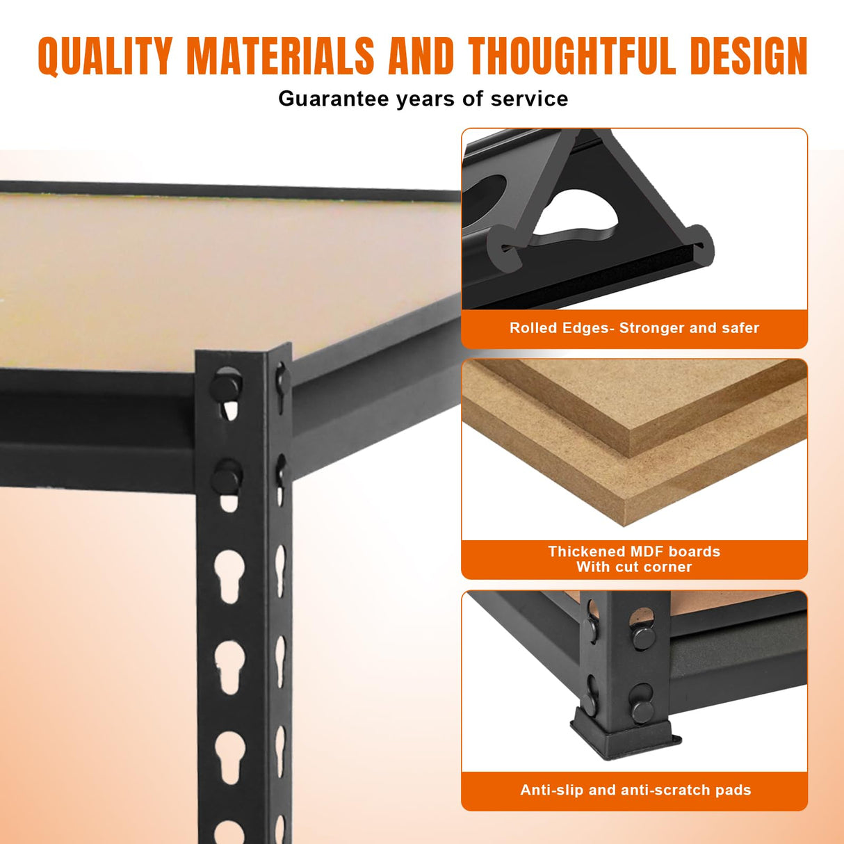 BIG RED Storage Shelving Unit, 5-Tier Adjustable, Heavy Duty Metal Garage Shelves/Utility Rack for Kitchen, Pantry, Basement, Bathroom, Laundry - 2,000 lbs Capacity, Black, 59" H x 28" W x 12" D BIG RED