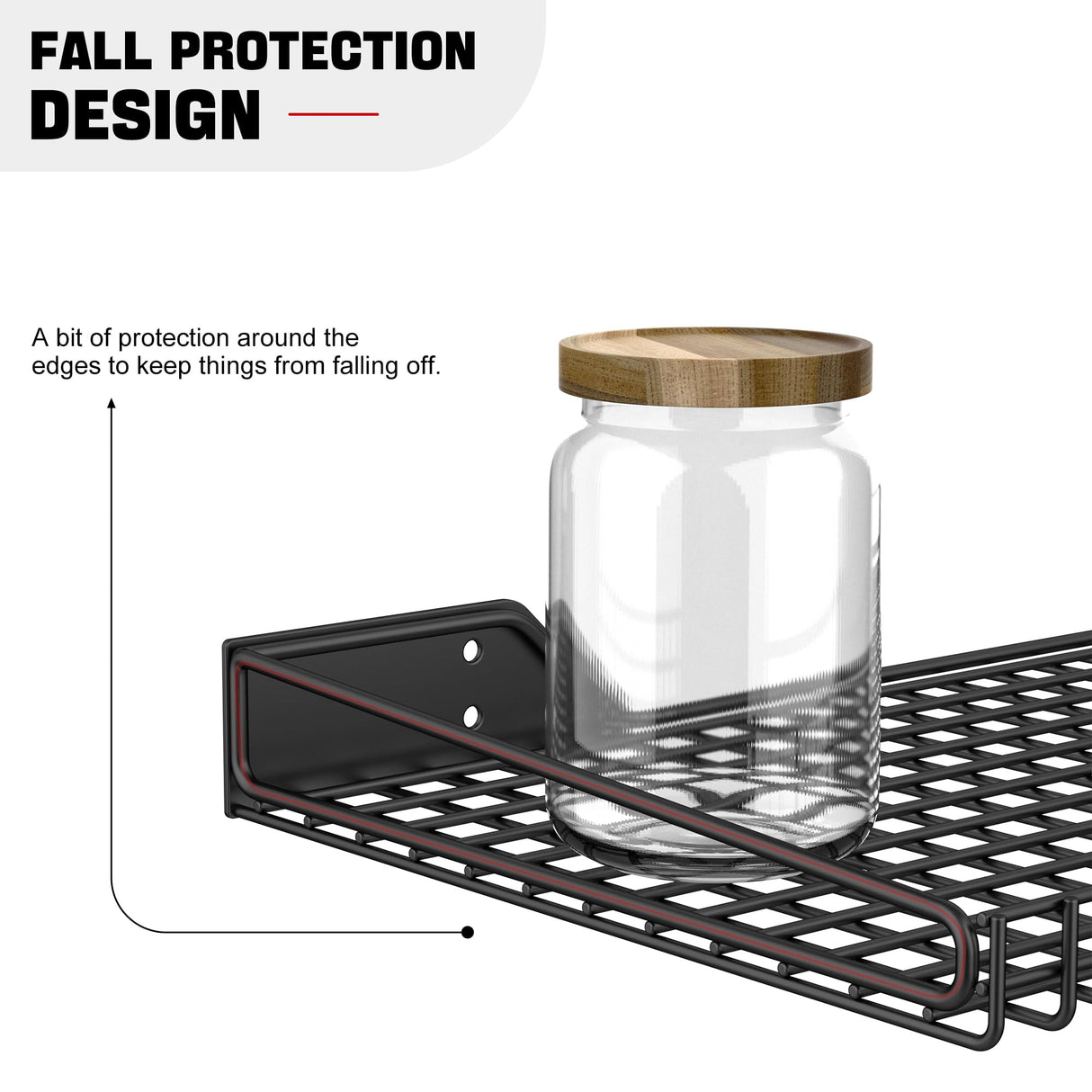 Ultrawall Wall Mounted Storage Shelf for Garage, 4 Pack Metal Shelf Rack, Heavy-Duty Wall Organizer Shelves Suitable for Shop, Shed, Garage 23.5inch x 12inch(Black) Ultrawall