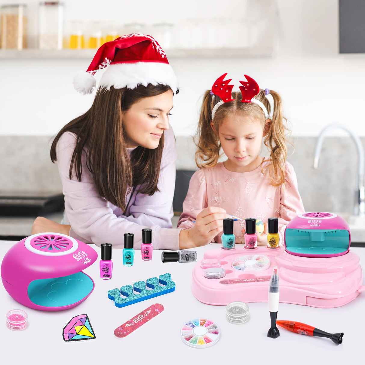 Combaybe Kids Nail Polish Set for Girls - Girls Toys 8-10 - Nail Art Kit for Kids Ages 7-12, Non toxic Nail Polish Kids Nail Kit Girl Stuff for Spa Manicures, Idea Birthday Gift for Girls 8 9 10 12 Combaybe