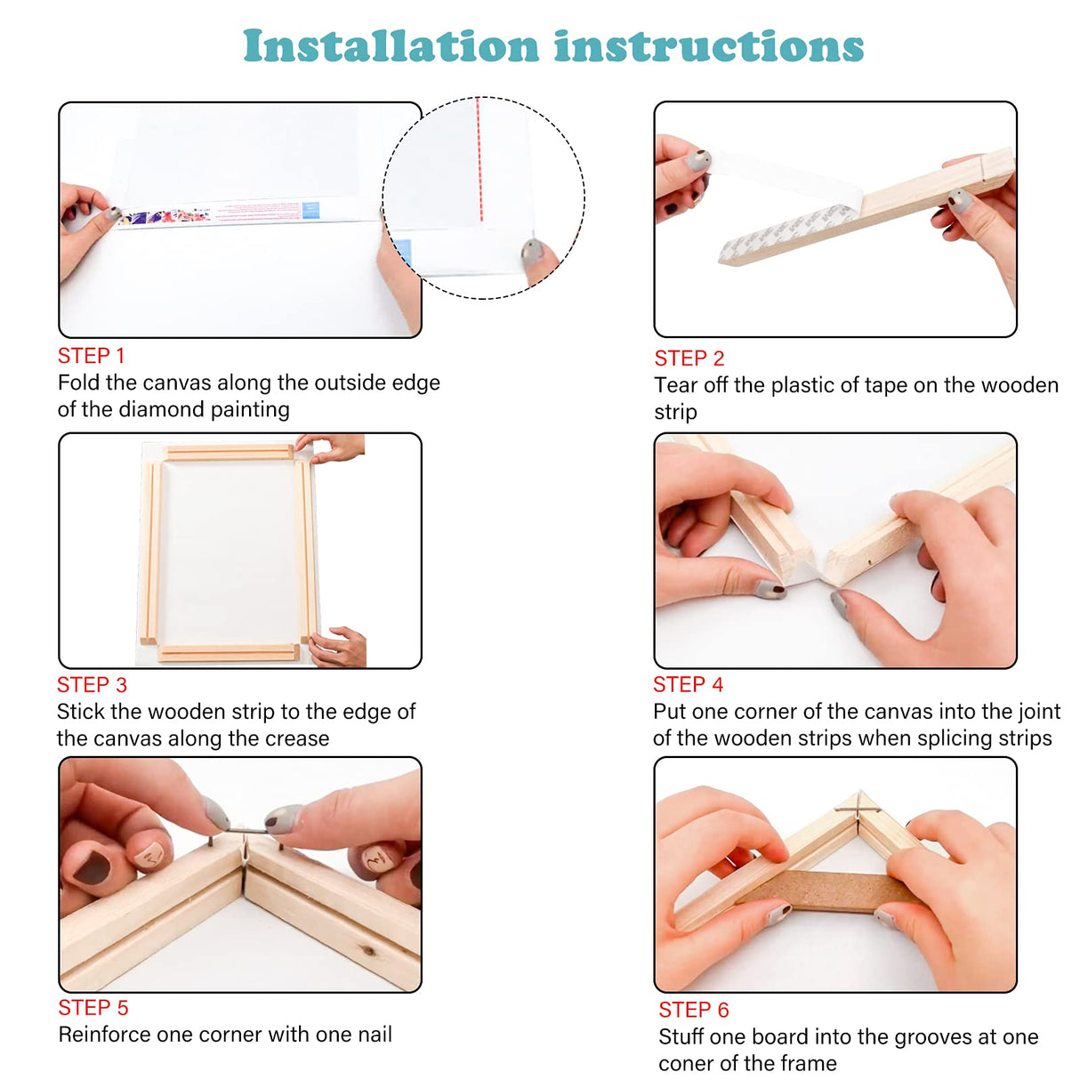 YOKSAS Frame for 30x40cm Diamond Art Painting - Wood Canvas Stretcher Bars - 9.8 x 13.8 inch Canvas Frame Assembly Kit YOKSAS
