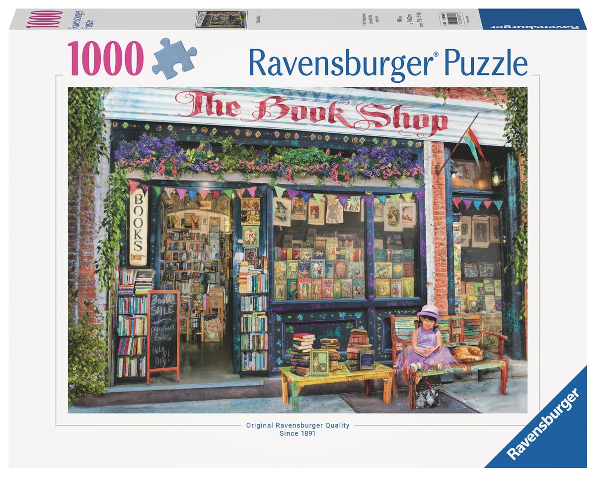 Ravensburger The Bookshop 1000 Piece Jigsaw Puzzle for Adults - 12000670 - Handcrafted Tooling, Made in Germany, Every Piece Fits Together Perfectly Ravensburger