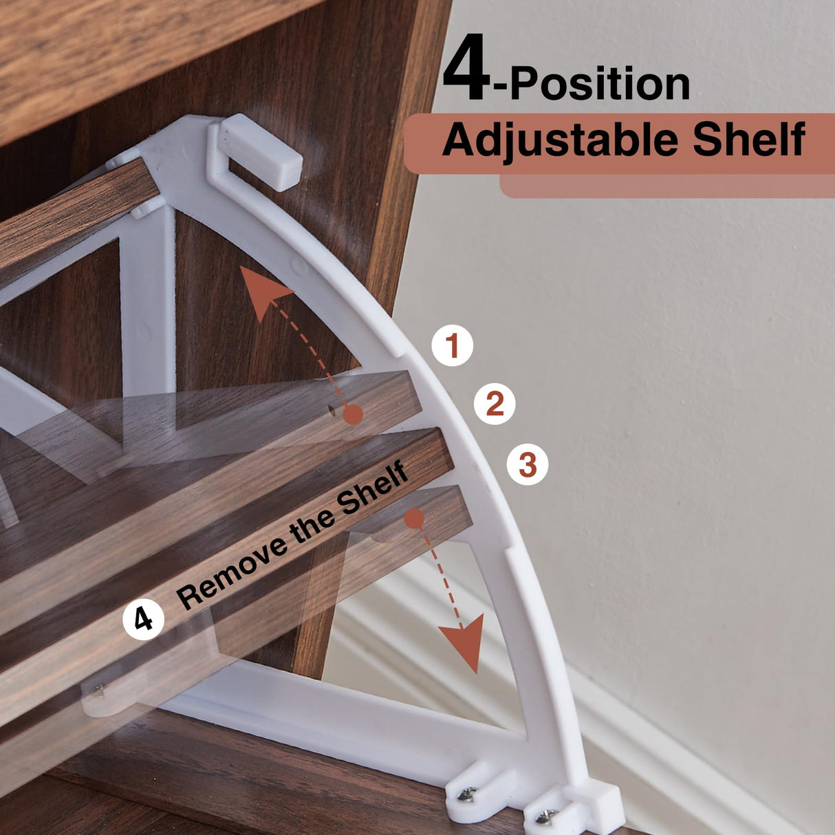 Barnyatoh Shoe Storage Cabinet with 2 Flip Drawers, Farmhouse Hidden Shoe Organizer, Narrow Slim Shoe Rack Cabinet for Entryway Hallway,Walnut Barnyatoh