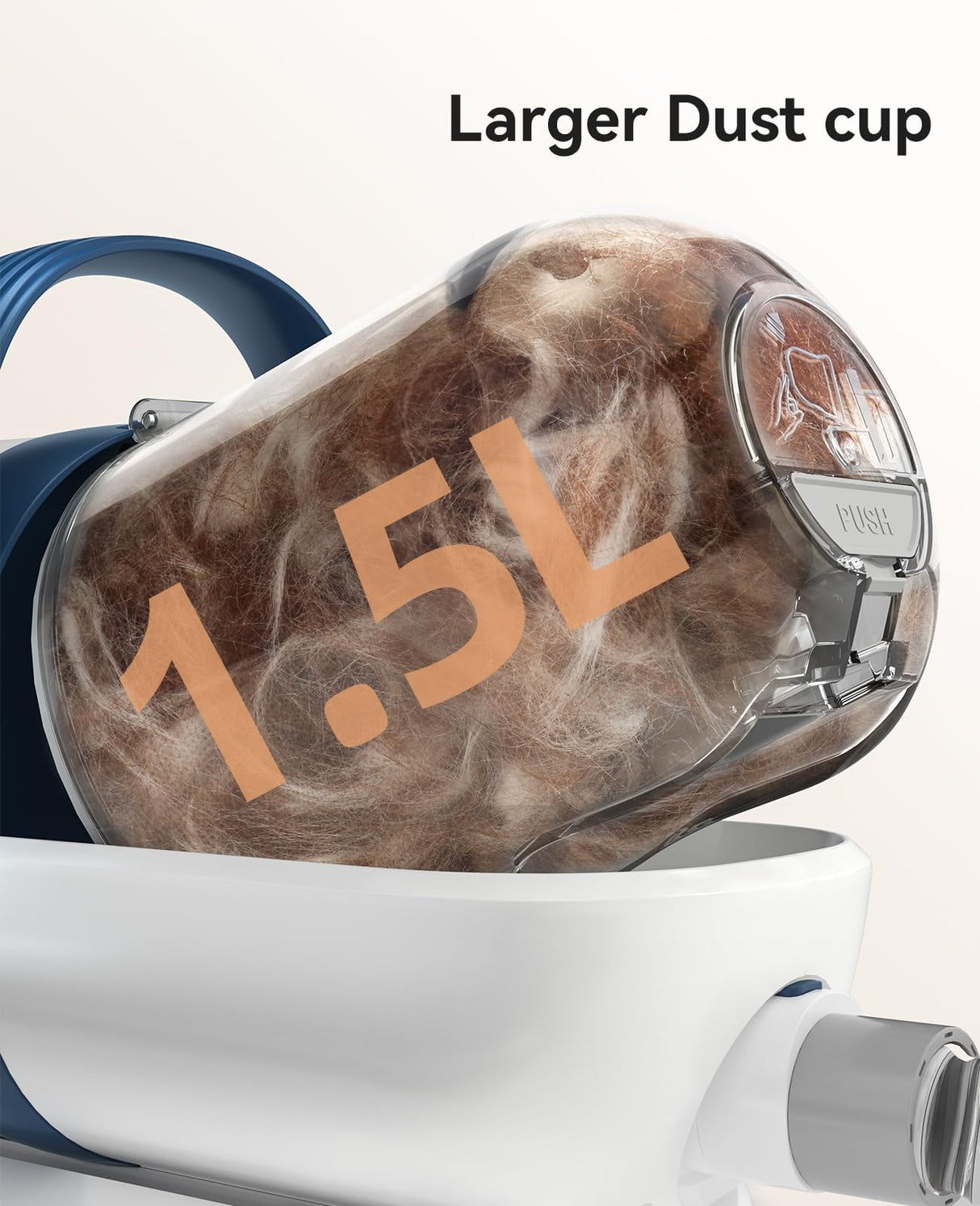 oneisall Dog Hair Vacuum & Dog Grooming Kit, Pet Grooming Vacuum with Pet Clipper Nail Grinder, 1.5L Dust Cup Dog Brush Vacuum with 7 Pet Grooming Tools for Shedding Pet Hair, Home Cleaning oneisall