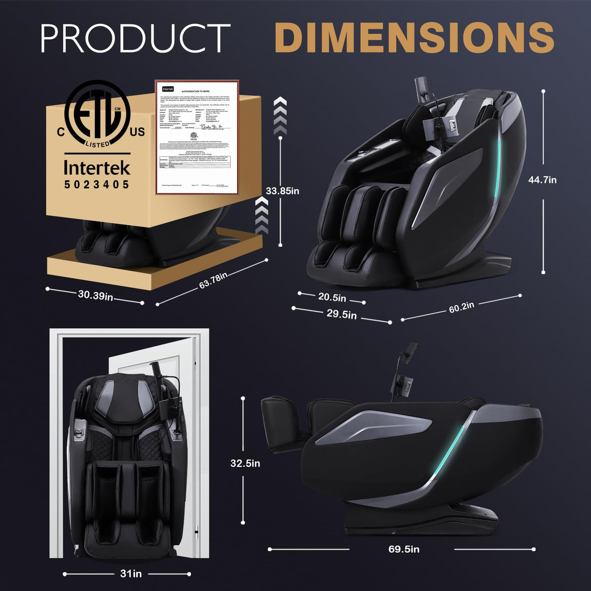4D Full Body Zero Gravity Massage Chair with 55'' SL-Track & Body Scan - Shiatsu Massage Recliner with Heating & 40 Airbags - Voice Control, Foot Rollers, 15 Auto Modes & 9 Techniques (Black) RlxwizRevi