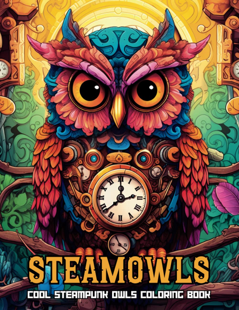 Steampunk Owls Coloring Book: Whimsical Winged Wonders of the Steam Age to Color, For Adults & Teens Who Love Steampunk: Enchanting Owls in a ... (The Grand Steampunk Coloring Treasury) Majosta