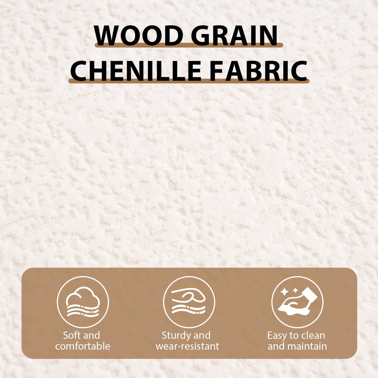 Hnvzldn 65" Curved Loveseat for Small Spaces,Boneless Loveseat Sofa,Wood Grain Chenille Fabric, No Installation Requirement, Curved Sofa Couch for Apartment,Living Room,Office (White, 65") Hnvzldn