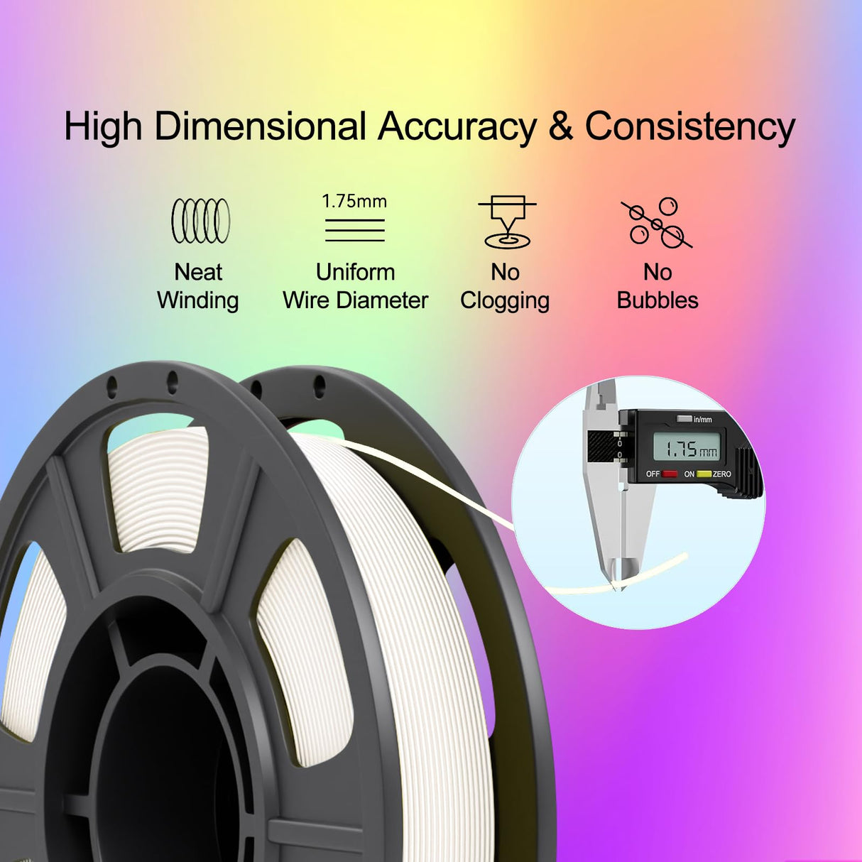 YOUSU PLA 4 * 250g 3D Printer Filament Bundle 1.75mm, Print with Most FDM 3D Printers, 1kg (2.2lbs), 4 Pack 250g Spool, Accuracy +/- 0.02mm,Black+White+Grey+Red Yousu