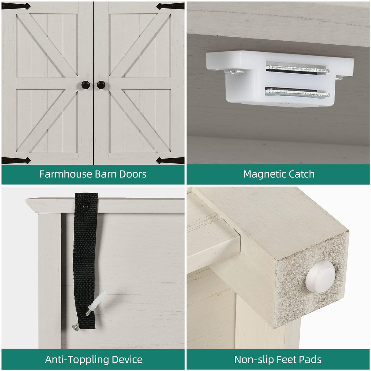 YITAHOME 72" Kitchen Pantry Cabinet, Tall Farmhouse Cupboard Storage Cabinet with Drawer, Doors and Adjustable Shelves for Living Room, Dining Room, White Oak YITAHOME