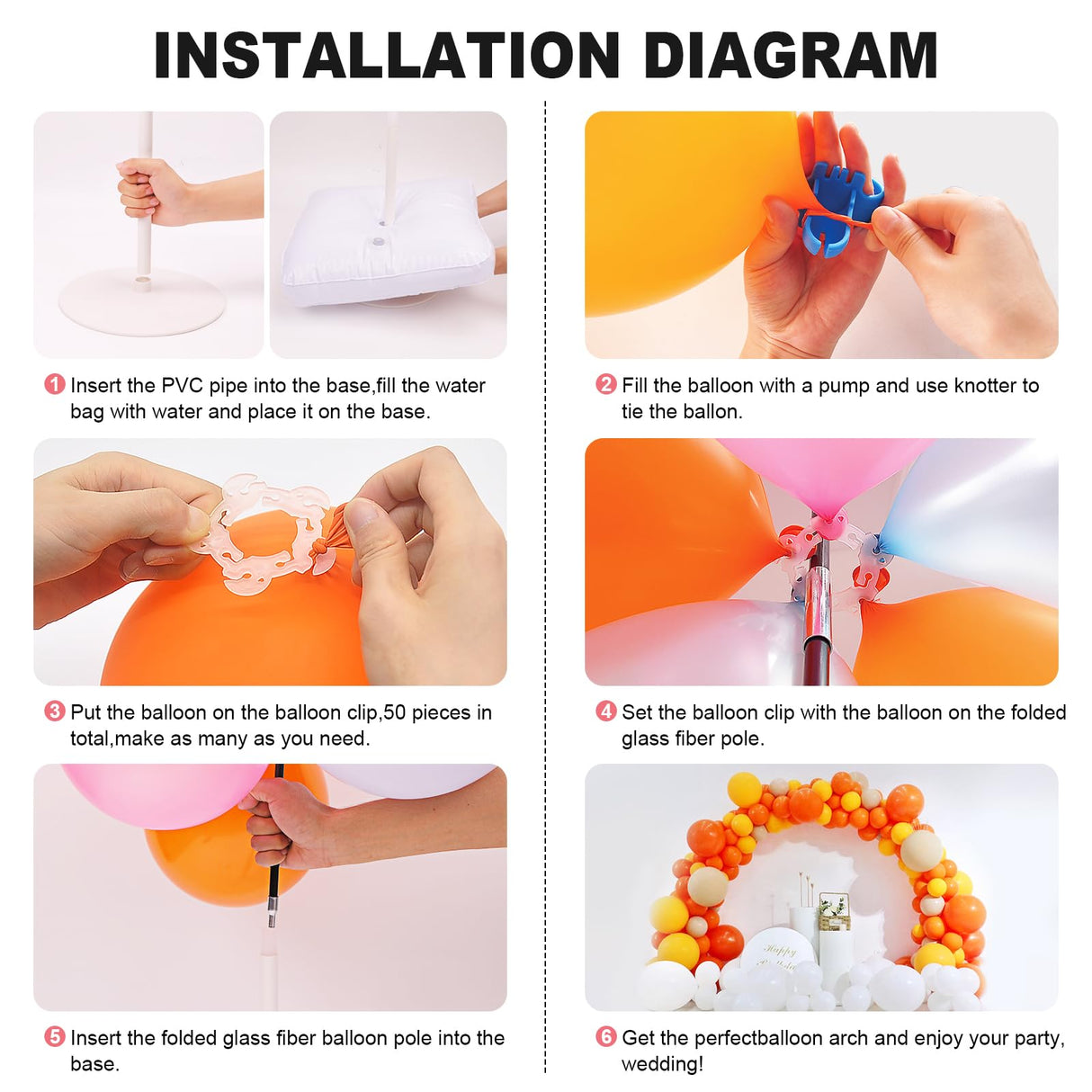 Chamvis Balloon Arch Kit, 9FT Height & 10FT Width Adjustable Balloon Arch Stand Garden Arbors: Balloon Arch Frame Plant Support Stand for Wedding Baby Shower Birthday Garden Arbors Photo Backdrop chamvis