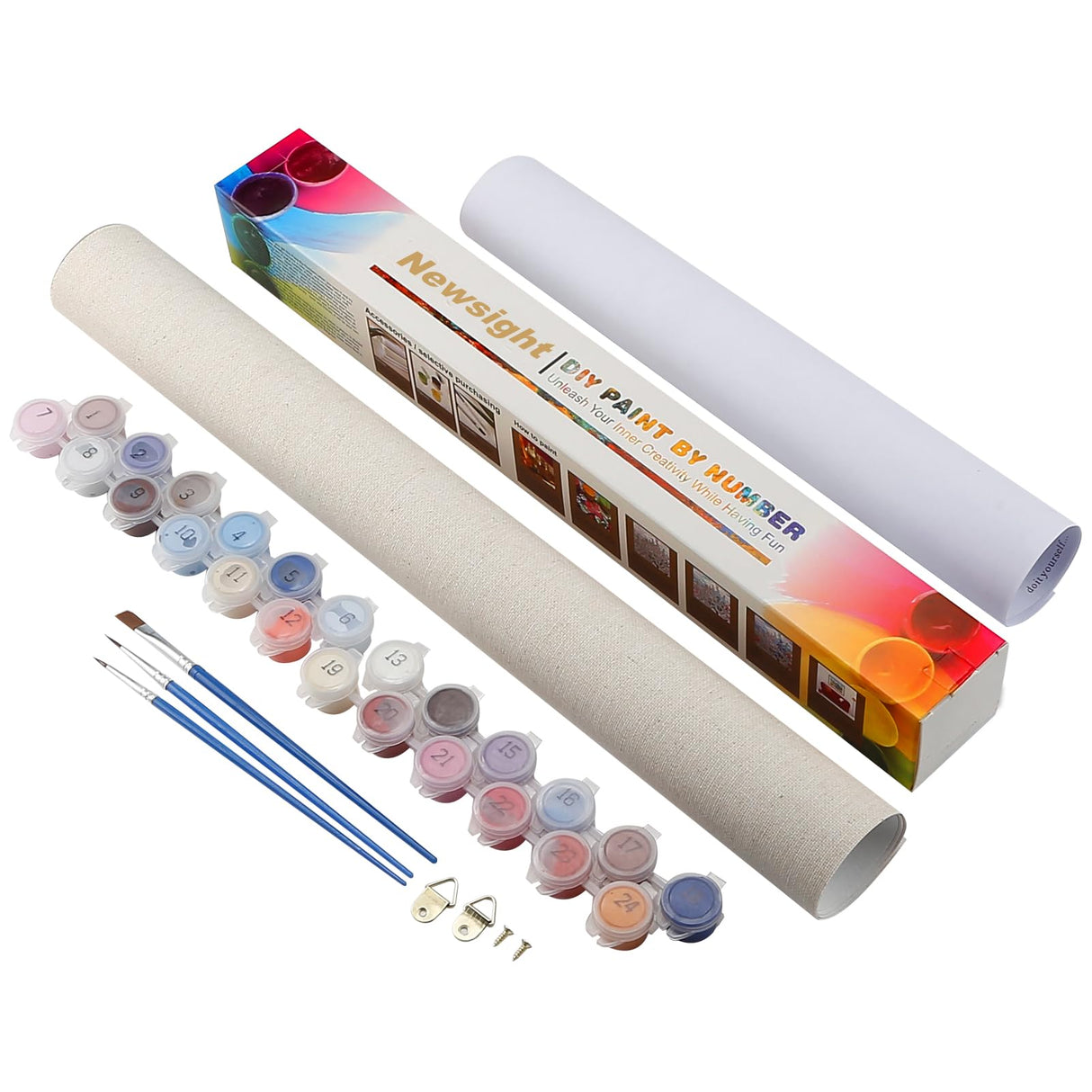 Newsight Paint by Numbers for Adults & Kids & Beginners DIY Acrylic Painting Gift Kits (Color Octopus, 12" Wx16 L) Newsight