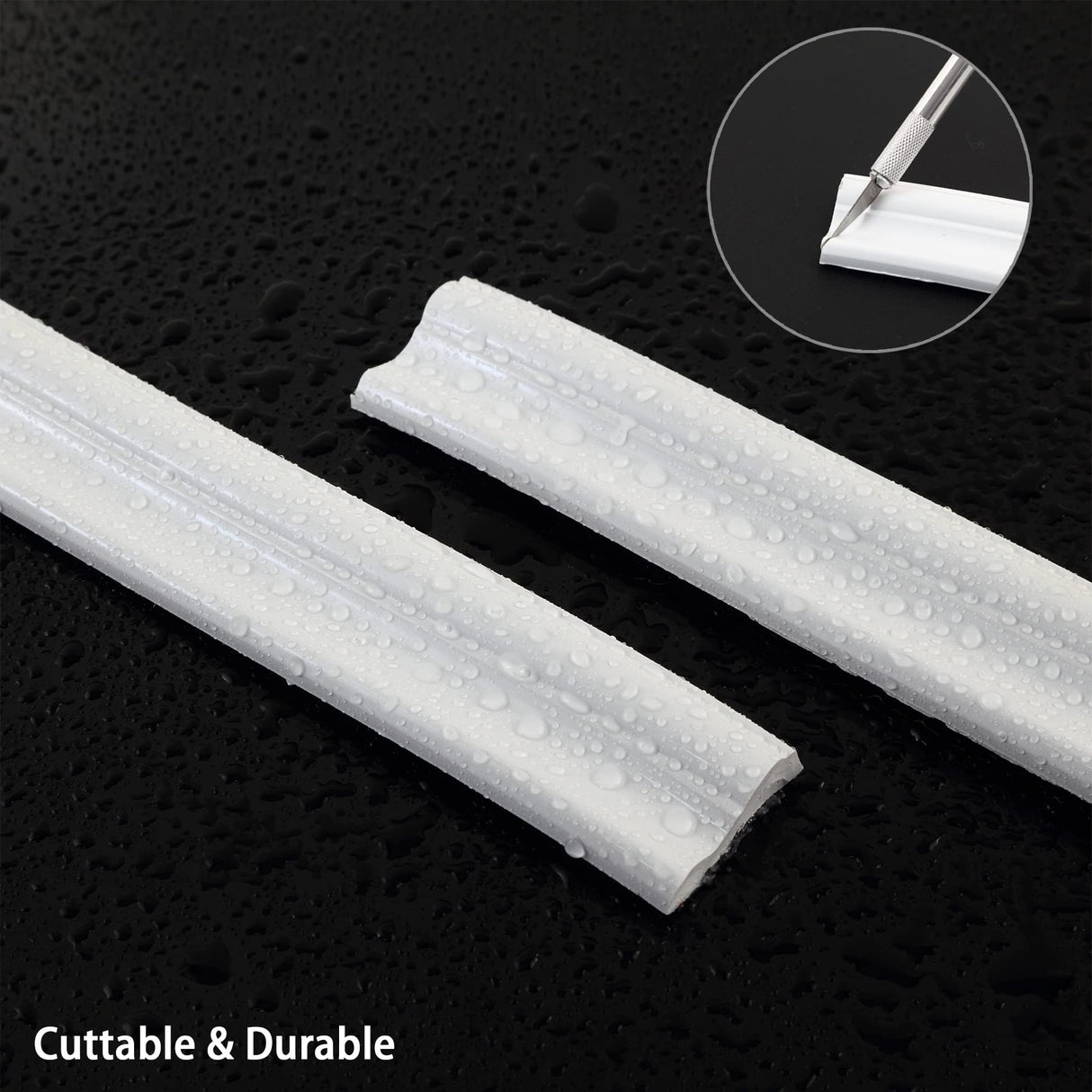 TriMold Peel and Stick Chair Rail Molding, Self-Adhesive Wall Trim for Home Decoration & Wall Protection, 9.8ft x 1.6in Trimold