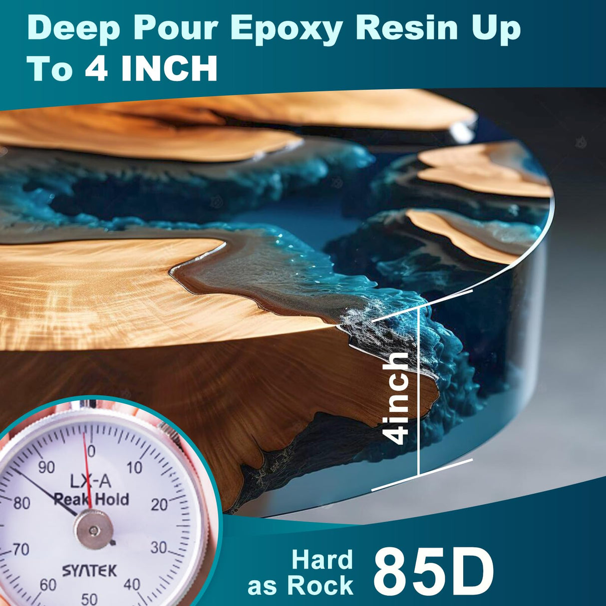Bundle Set of 3 Gallon Deep Pour Epoxy Resin and 2 Gallon Epoxy Resin LET'S RESIN EPOXY RESIN
