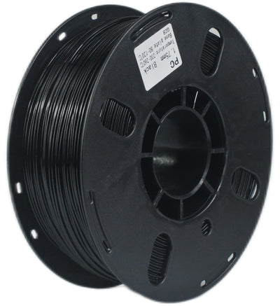 RANKI Polycarbonate Filament 1.75mm 1KG, Outdoor Use Tough PC 3D Printer Filament, High Temperature Resistance, 1 KG Spool, (Black)