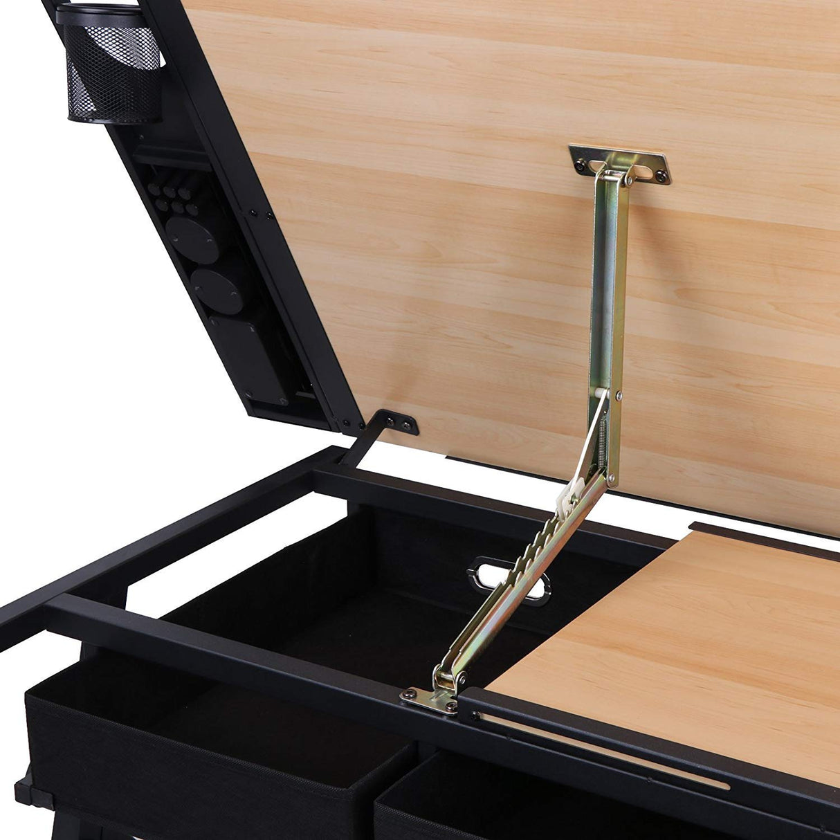 HomGarden Height Adjustable Drafting Desk Drawing Table Art Craft Work Station w/Stool, Storage Drawers for Drawing, Reading, Writing HomGarden