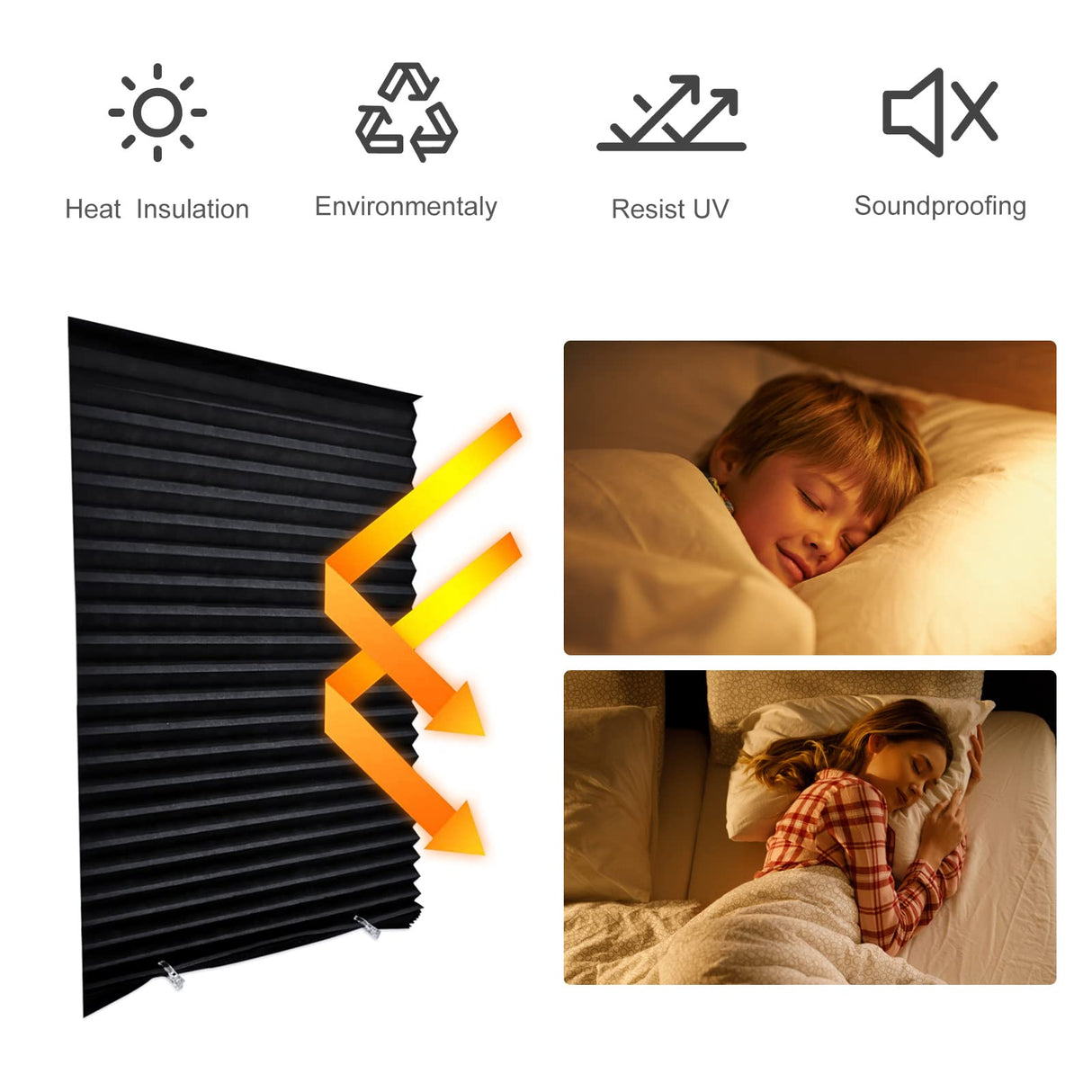 Blackout Blinds for Windows Cordless Blinds Temporary Shades Blinds No Drill Mini Blinds Black Out Blinds for Window of Bedroom,Bathroom,Kitchen Office (Black-high Shading, 23.6 * 59"(60 * 150cm)) Jlong