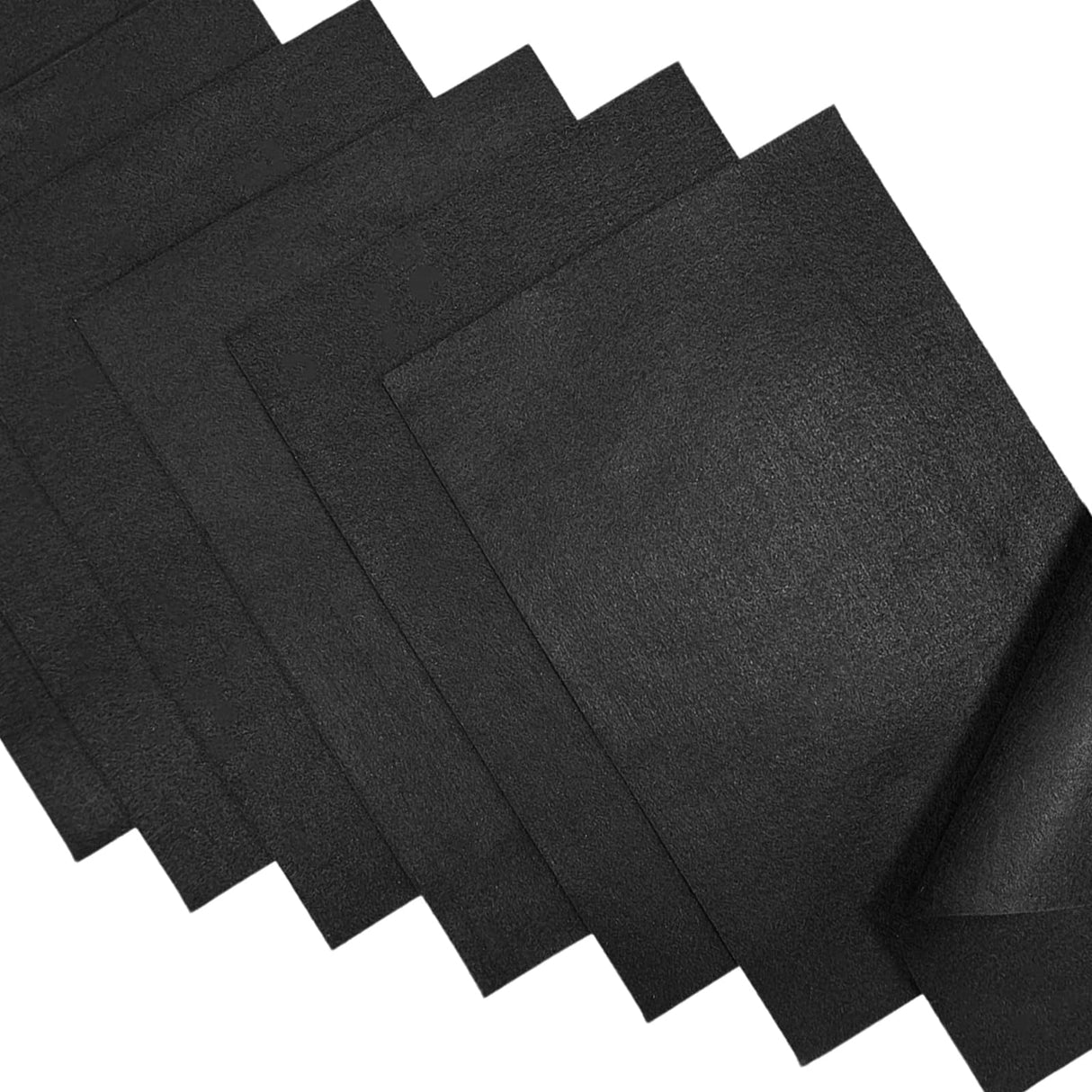 Jtnohx Soft Felt Sheets, Color Felt Fabric for Sewing, 7 Pcs 1mm 8"x12" Fabric Square for Craft DIY and Embroidery Projects (Black) Jtnohx