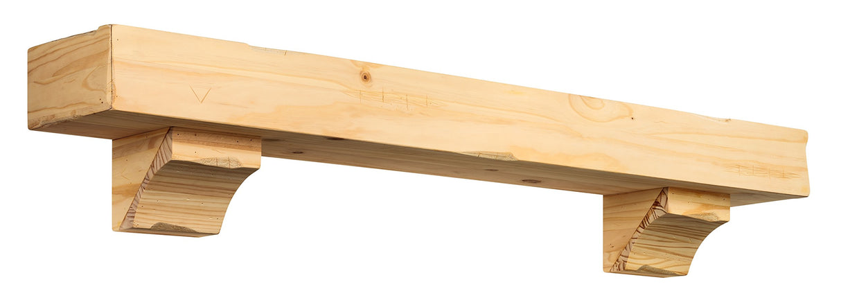 Pearl Mantels 412-48 Shenandoah Pine 48-Inch Fireplace Mantel Shelf, Unfinished Pearl Mantels