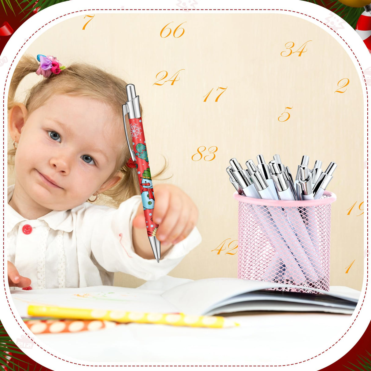 Yexiya Sublimation Pens Blank Heat Transfer Pen Sublimation Ballpoint Pen with Shrink Wrap White Aluminum Customized Clip Pen School Supplies for Christmas Office School Stationery Supplies (20 Pcs) Yexiya