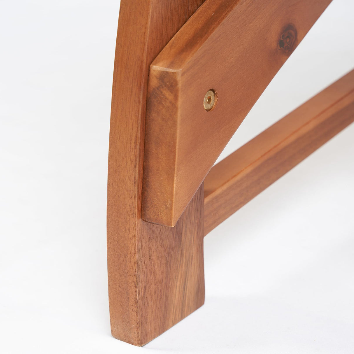 Outsunny 4 Piece Patio Furniture Set, 2 Chairs with Cushions & Ottomans, Outdoor Chair Set for 2 with Footstools, Slatted Acacia Wood Seat & Backrest, Cream White Outsunny