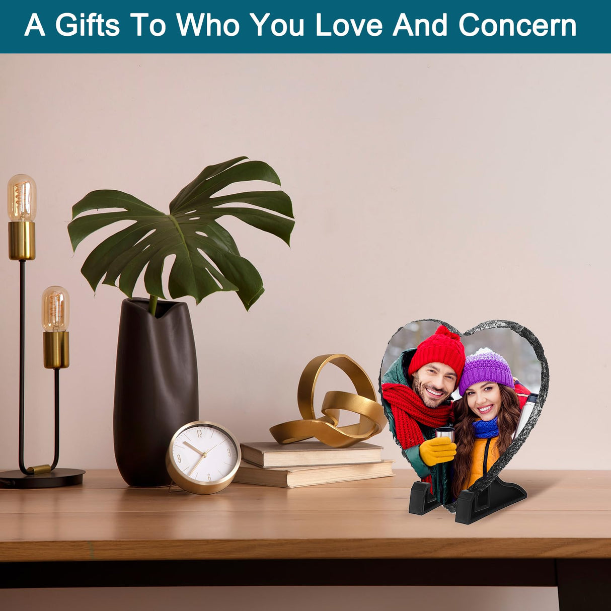 PATIKIL Sublimation Slate Blanks, 6 Pcs Heart Stone Sublimation Photo Frame Heat Press Sublimation Plaque for Making Memorial for a Friend, Dog, Personalized Gift, White, 6 x 6 PATIKIL