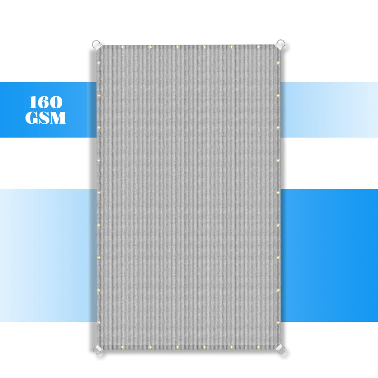 Awnpro 20' x 34' Sun Shade Sail Straight Edge Sun Shade Canopy with Grommets Sunlight Block Shade Cover for Outdoor Pergola Patio Backyard Garden (Light Gray) AwnPro