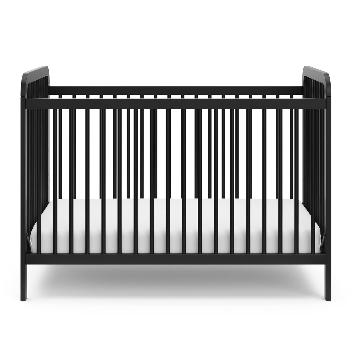 Storkcraft Pasadena 3-in-1 Convertible Crib (Black) – GREENGUARD Gold Certified, Converts to Daybed and Toddler Bed, Fits Standard Full-Size Crib Mattress, Adjustable Mattress Height Storkcraft