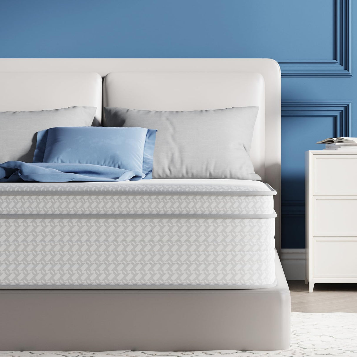 Avenco 10 Inch Queen Mattress, Hybrid Mattress in a Box with Smarts™ Coil Individually Pocket Spring, Medium Firm Mattresses with Memory Foam for Pressure Relief,CertiPUR-US Certified for Adults Avenco