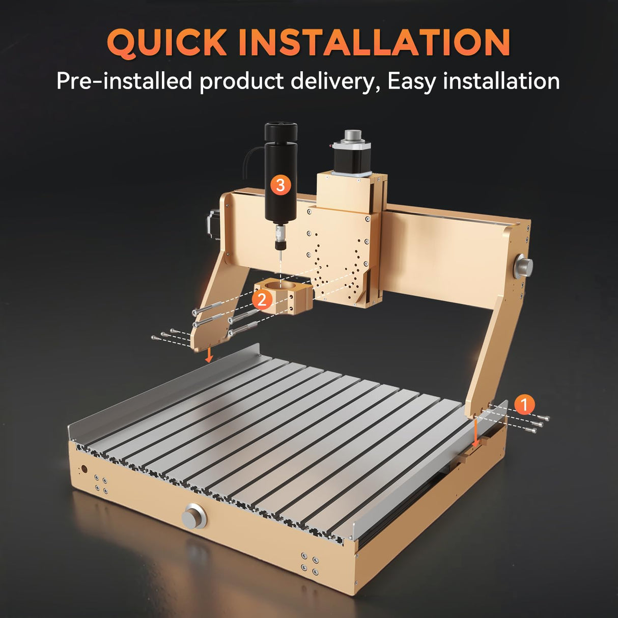 LUNYEE 4040 Turbo CNC Router Machine, 500W All-Metal Upgraded Linear Rail 3-Axis Engraving Milling Cutting Machine GRBL Control for Wood Metal Acrylic, 400 x 400 x 110mm (15.7''x15.7''x4.3'') LUNYEE