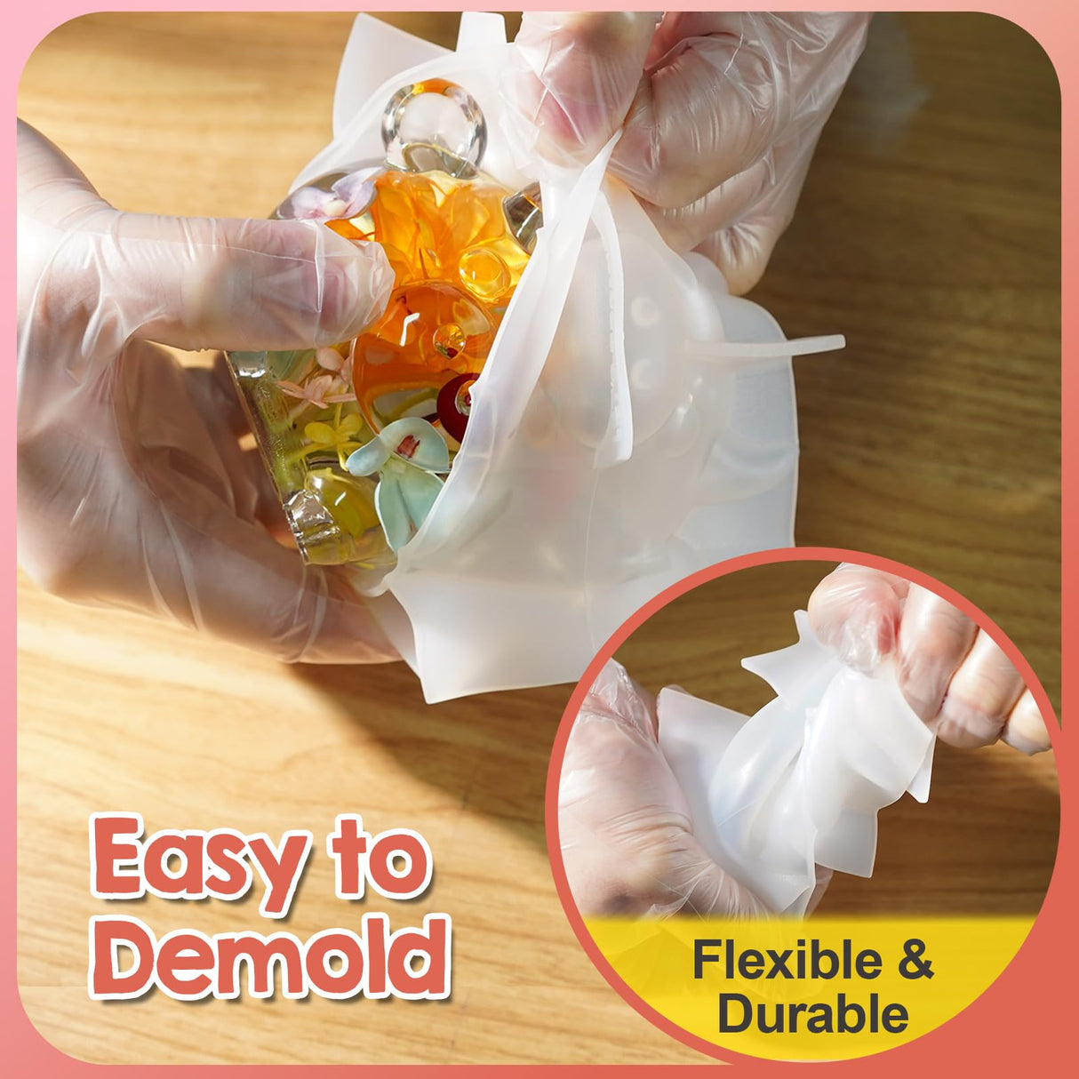 LET’S RESIN Animal Resin Molds, Cute Pig and Cow Figurine Silicone Molds for Epoxy Resin, Large 3D Round Resina Molds for Flowers Preservation, Resina Crafts, Home Desk Decor & Gifts for Animal Lovers LET'S RESIN