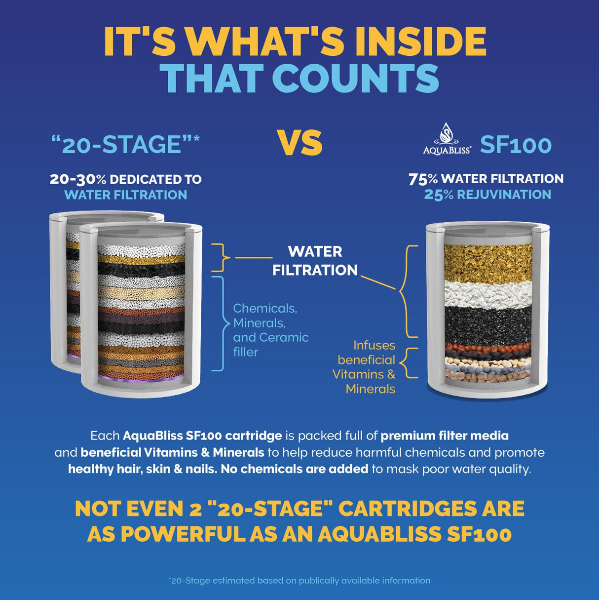 AquaBliss High Output Revitalizing Shower Filter - Reduces Dry Itchy Skin, Dandruff, Eczema, and Dramatically Improves The Condition of Your Skin, Hair and Nails - Chrome (SF100) AquaBliss