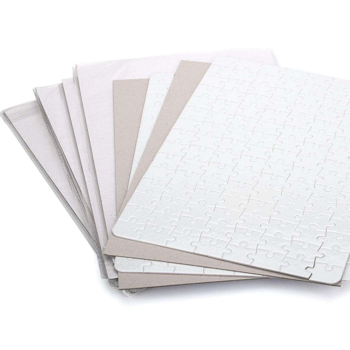 KEILEOHO 30 Sets 120 Pieces 8 x 11 inches Blank Sublimation Jigsaw Puzzles, DIY Heat Press Sublimation Puzzle Blanks, Blank Puzzle for Sublimation Blanks Heat Press Transfer Make Your Own Puzzles KEILEOHO