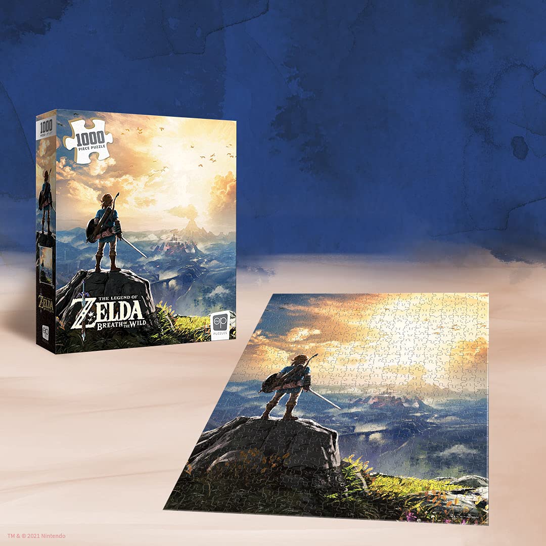The Legend of Zelda "Breath of the Wild" 1000 Piece Jigsaw Puzzle Collectible Puzzle Featuring Link from The Legend of Zelda Video Game Officially Licensed Nintendo Merchandise USAOPOLY