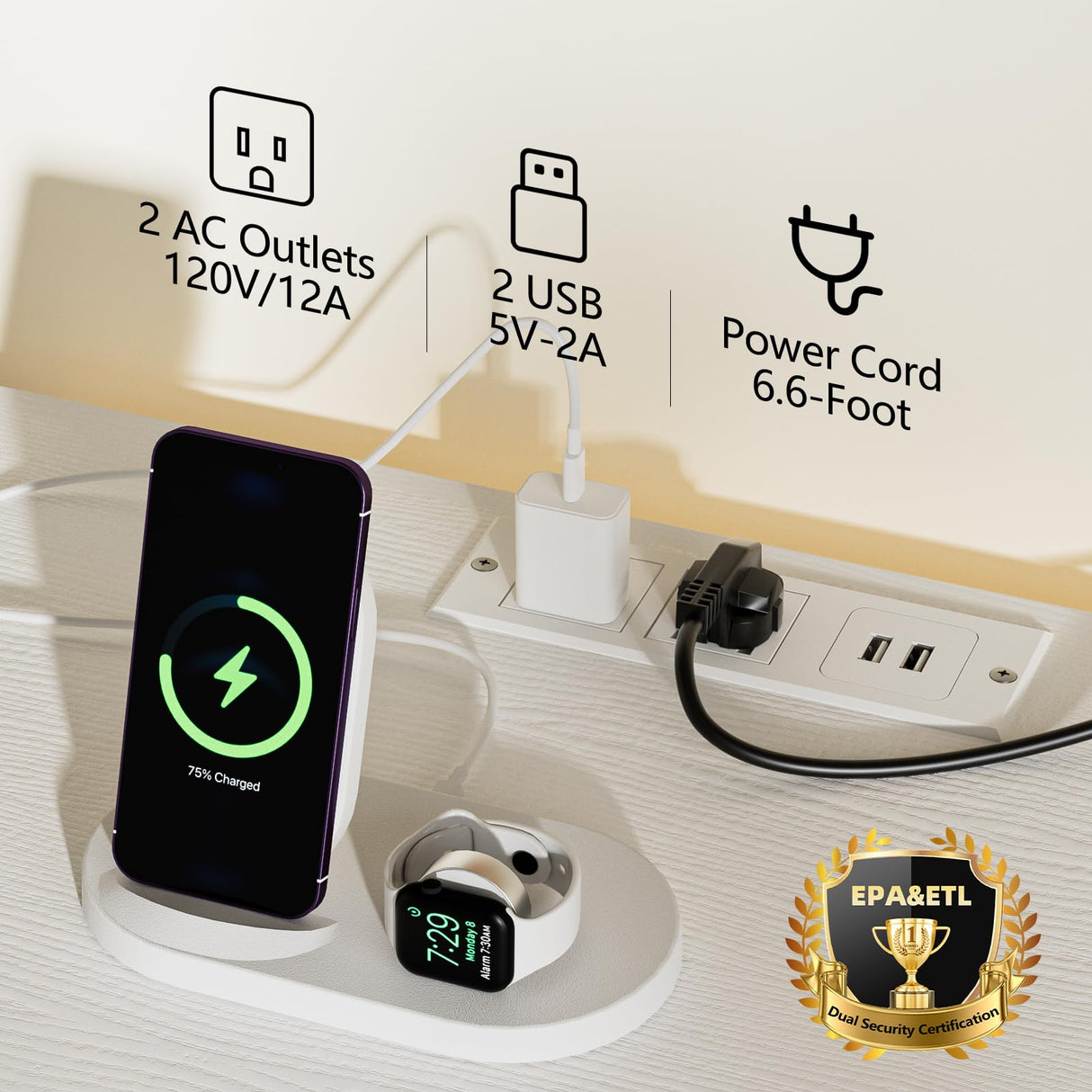 YILQQPER TV Stand with LED Lights & Power Outlet for 55 Inch TVs, Entertainment Center with 3 Storage Drawers and Shelves, TV Stands for Living Room and Bedroom, 50" TV Console, White YILQQPER