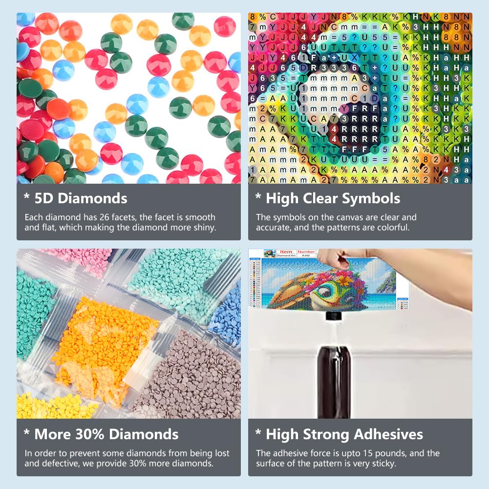 AMORARS 5D Diamond Painting Kit for Adults, Sea Turtle Diamond Art Beginners - DIY Full Diamond Dot Gem Art Paintings, Suitable Gifts, and Home Decoration Crafts, 12x12Inch AMORARS