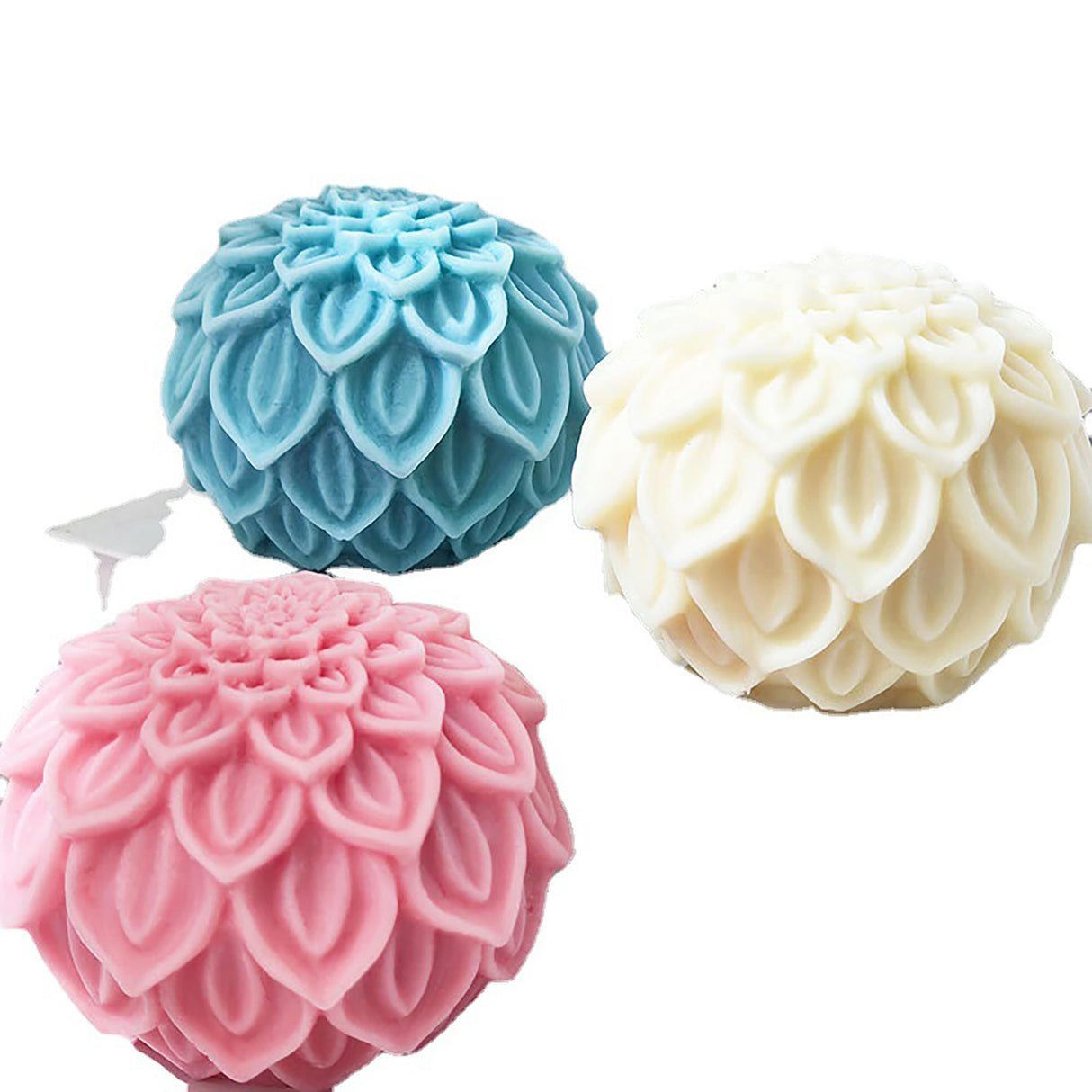 Lotus Ball Candle Mold Lotus Flower Mold Peony Mold Ball Mold Flower Resin Casting Mold Resin Making Molds Silicone Mold for Candle Home Decorate Mold Candle Making Mold 3D Animal Mold Clay Mold ESEENS