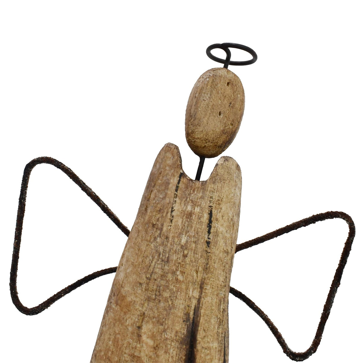 Veclotch Rustic Wood Angel Figurine Hand Craved Guardian Angel Sculpture Table Top Decoration Farmhouse Angel Statue Home Decor (10.8"" H), Brown Veclotch