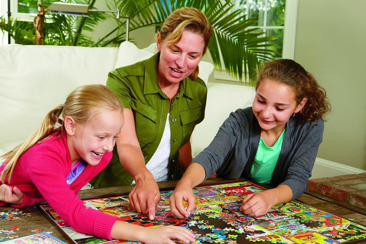 White Mountain Puzzles Television History - 1000 Piece Jigsaw Puzzle White Mountain