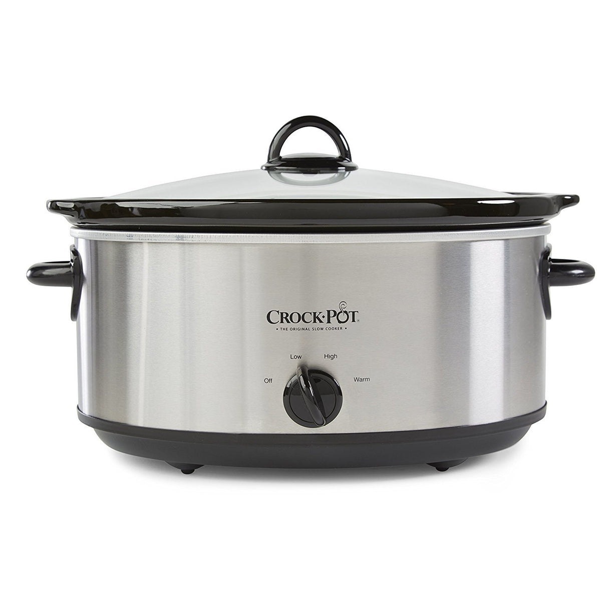 Crock-Pot 7 Quart Oval Manual Slow Cooker, Stainless Steel (SCV700-S-BR), Versatile Cookware for Large Families or Entertaining Crock-Pot