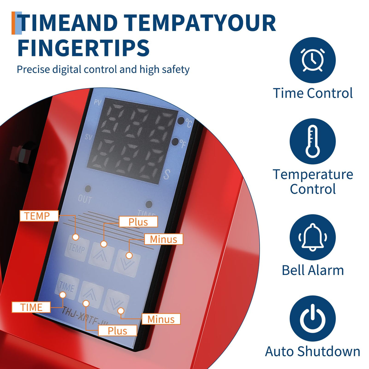 Heat Press 16"x20", Heat Press Machine, Even Heating Technology, Large Operating Panel, Industrial Digital Heat Transfer Machine Sublimation for T-Shirts, Clothes, Canvas Bags, Red GarveeTech